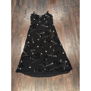 Armani Exchange Dress Womens 6 Floral Velvet‎ Burnout Maxi Spaghetti Strap